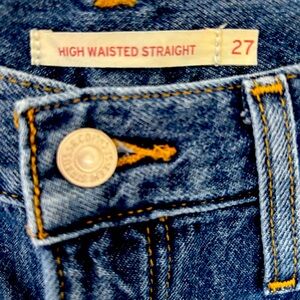 High waist wide leg Levis  jeans size 27